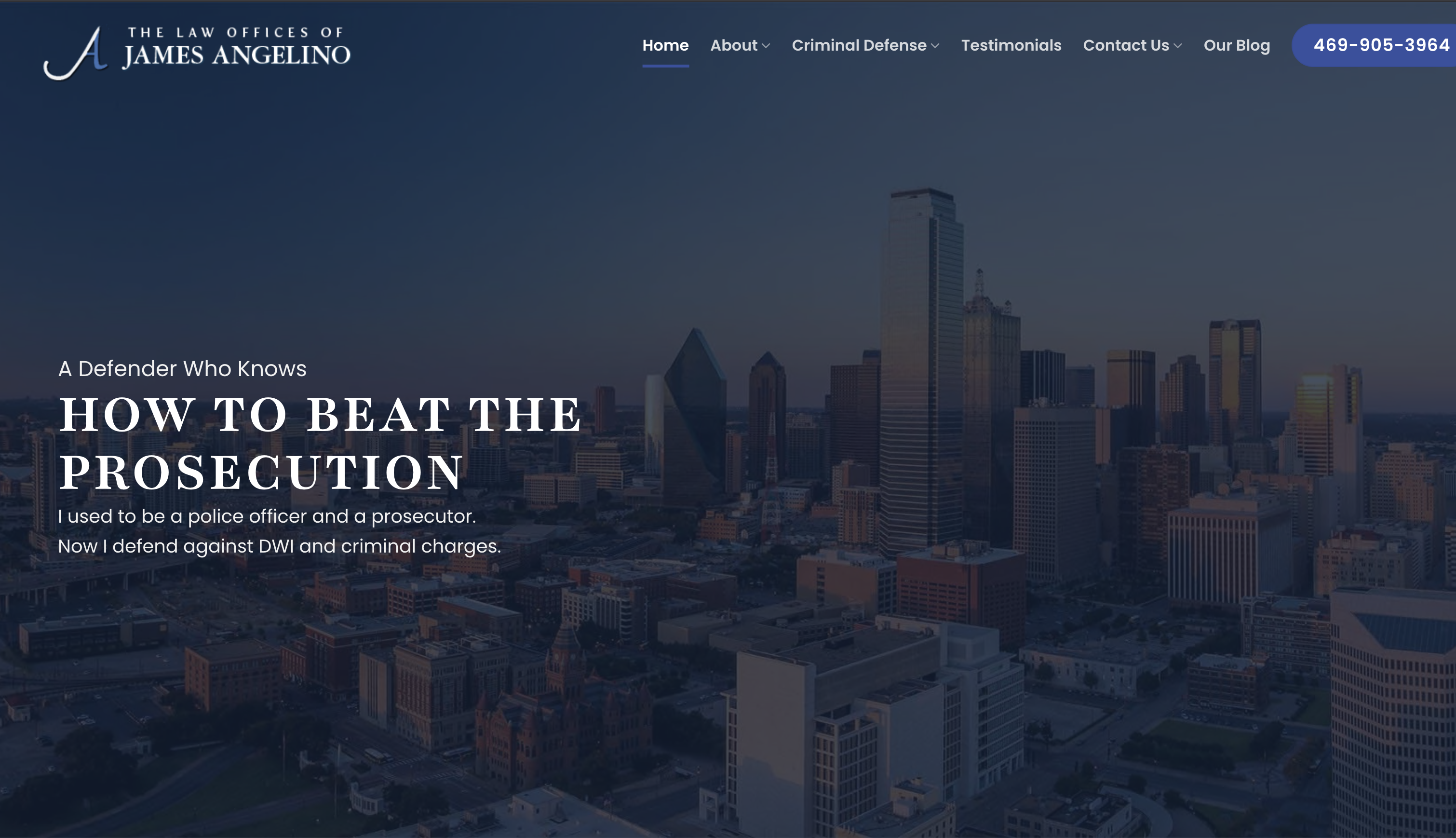 Law Offices of James Angelino website
